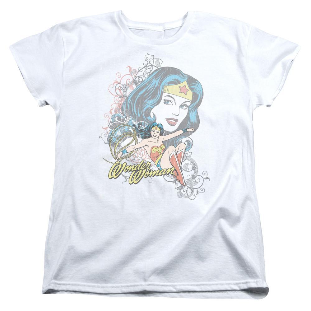 Wonder Woman Wonder Scroll Womens T Shirt White